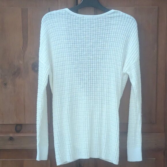 Express Sweater Waffle Knit Crossover V Neck Pullover Size Small - Picture 3 of 8